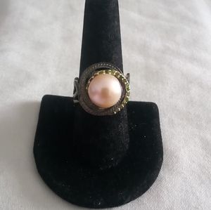 Lovely Custom made 12mm south sea pearl cocktail ring Size 8 ❤️